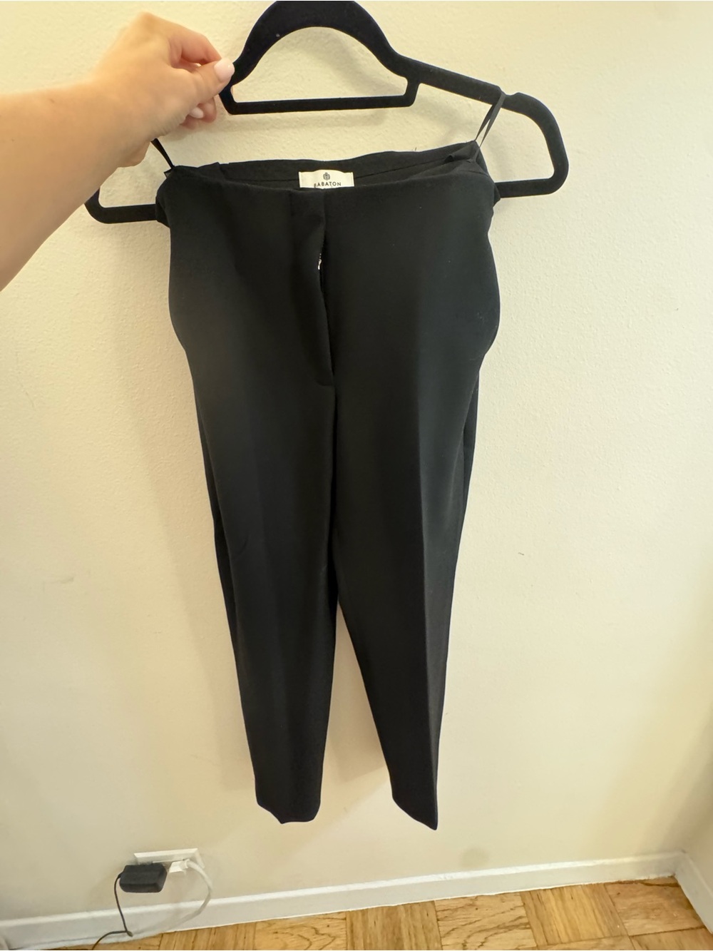 Aritzia Black High-Rise Tapered Pants